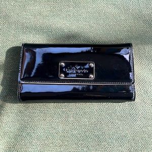 Kate Spade Black leather clutch, NWT